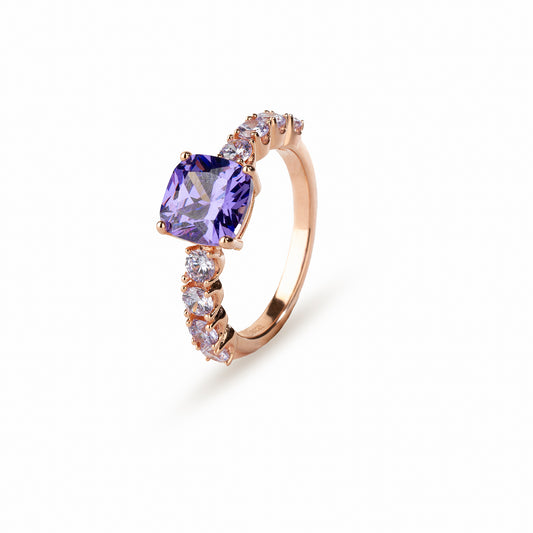 Anillo Circonita Lavanda y Púrpura