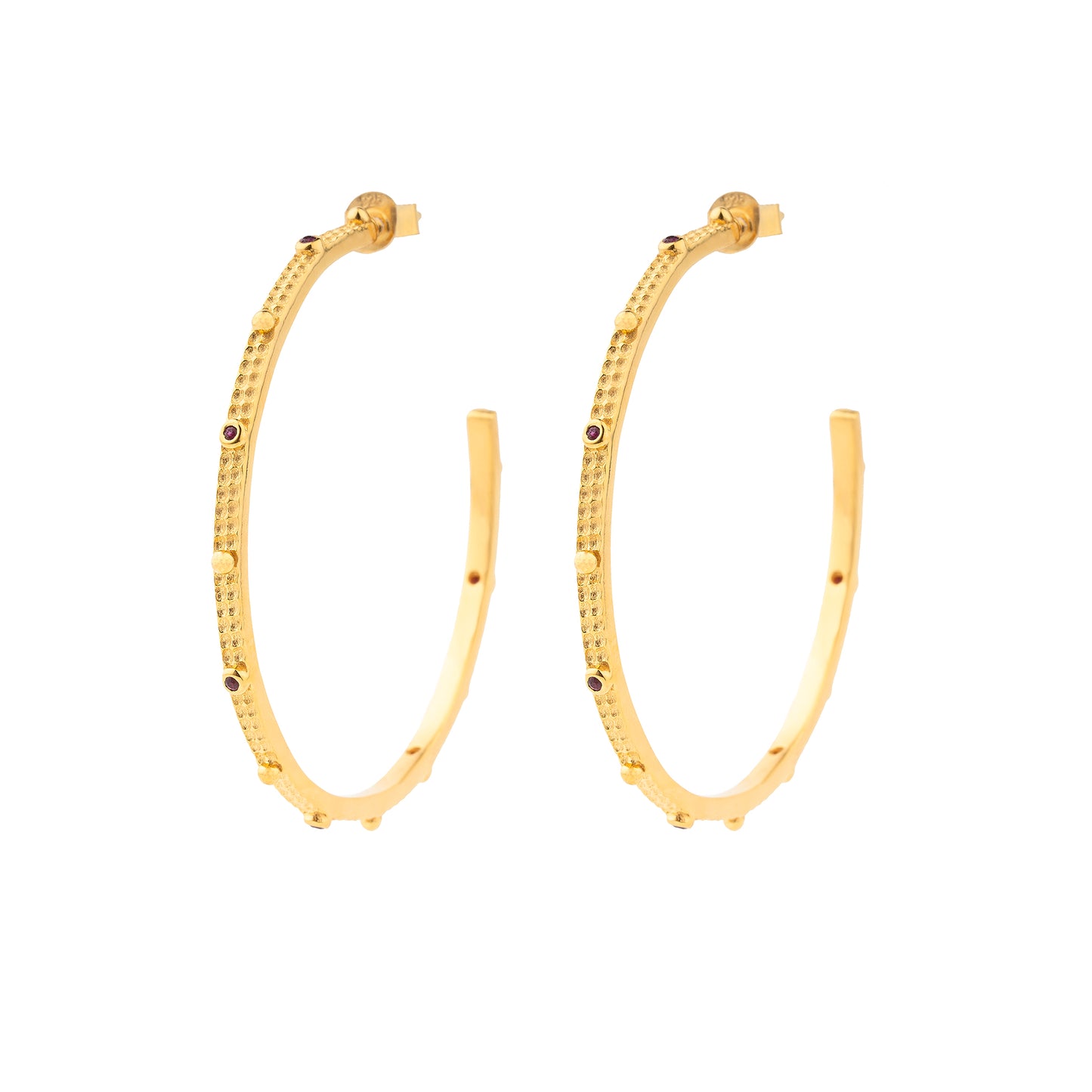 Aros Grandes con Brillantes naturales