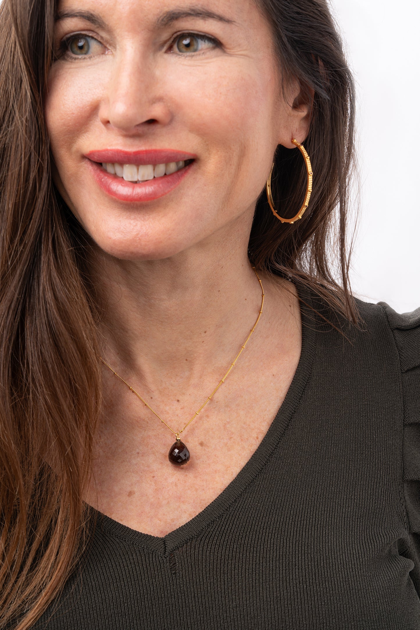 Aros Grandes con Brillantes naturales